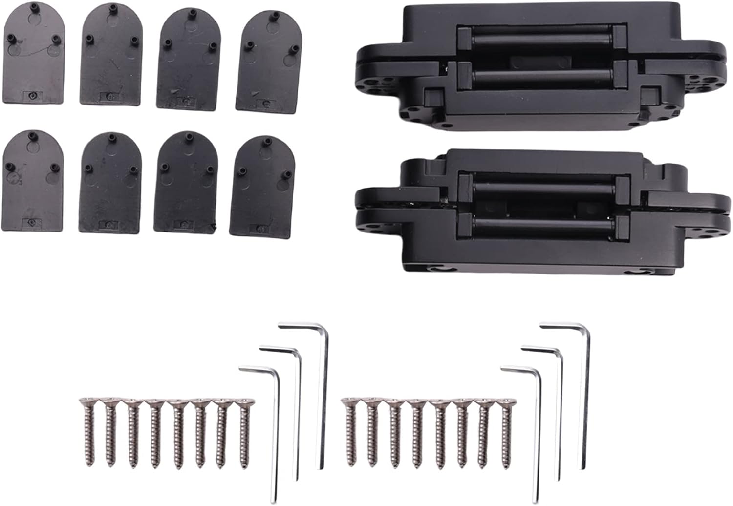 Set Mit 2 Verdeckten 6-zoll-türbändern. 180-grad-scharniere. 3-fach Verstellbares Drehgelenk.
