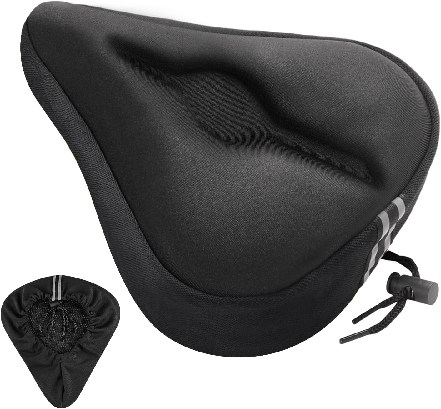 Flinronic Fahrradsattelbezug, Gel-fahrradsattelkissen, Gel-sattelbezug Mit Wasserdichter Hülle, Groß Und Bequem, Für Mountainbikes, Rennräder, Heimtrainer