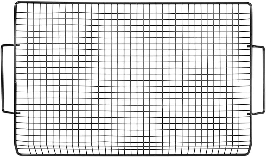 Antihaftbeschichtetes Grillnetz Aus Eisen, 44,5 X 25,5 Cm, Wiederverwendbar Für Fisch, Fleisch, Gemüse, Hitzebeständig, Dampfgarnetz Für Picknicks, Camping, Partys