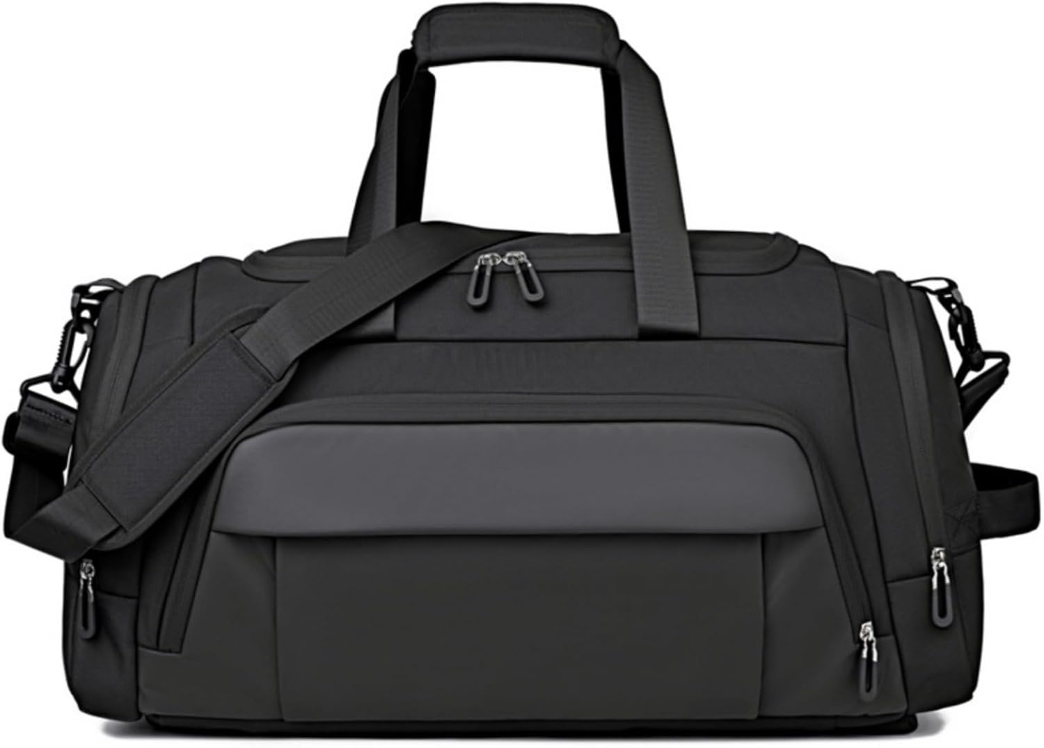 Sporttasche Mit Schuhfach, Wasserabweisend, Multifunktionale Reisetasche Mit Schuhfach Für Sport, Fitnessstudio Und Freizeit, Schwarz, Größe 26