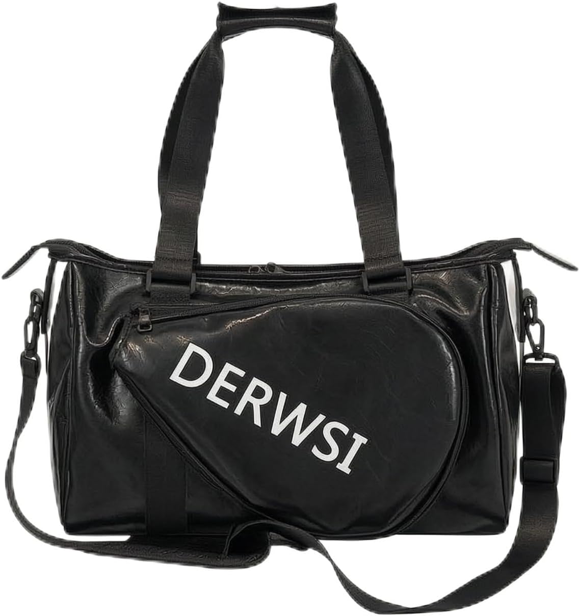 Gesteppte Reisetasche, 42 × 23 × 28 Cm, Schwarz