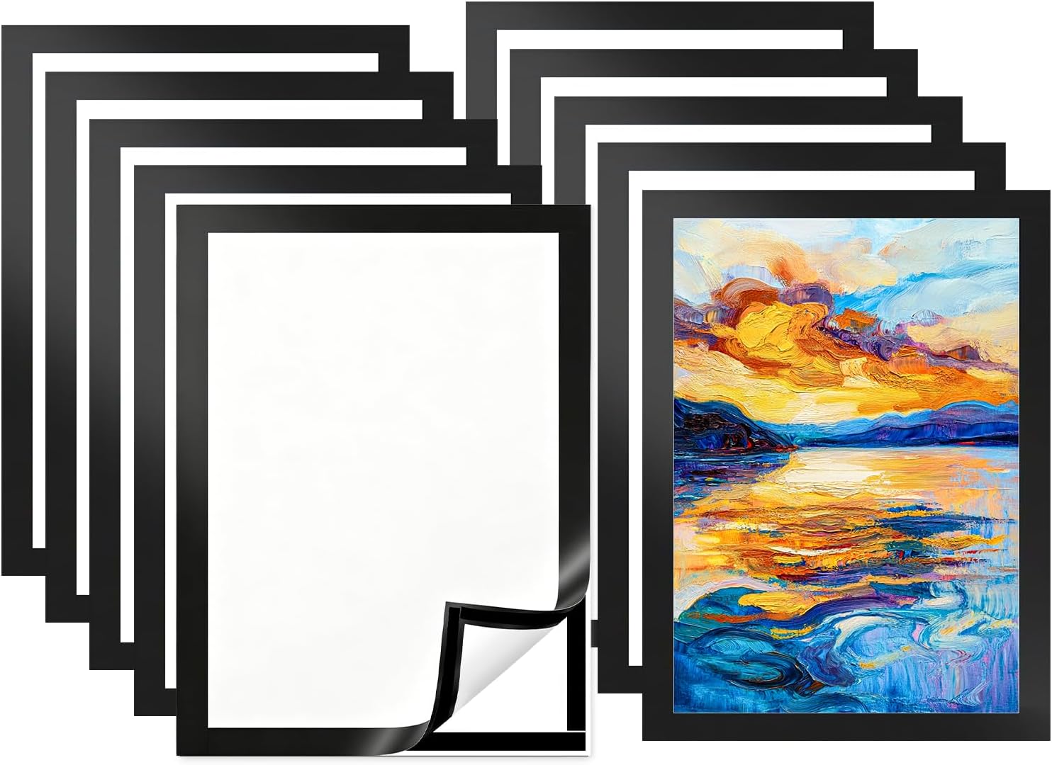 Set Mit 10 Magnetischen A4-rahmen, Magnetische A4-präsentationsrahmen Für Poster, Fotos, Dokumente, Magnetische Rahmen Zur Anbringung An Wänden, Fenstern, Türen, Kühlschränken