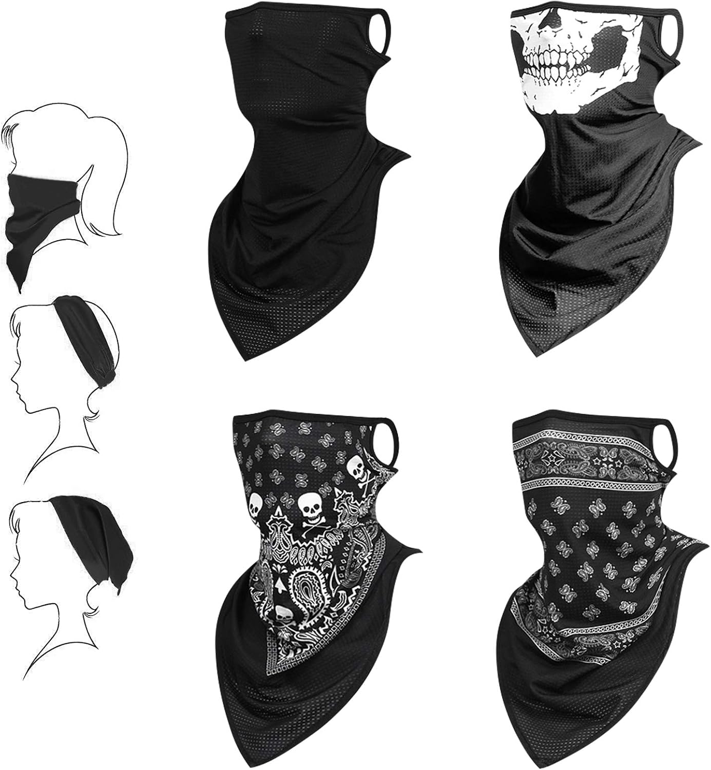 Schlauchschal, Unisex-bandana-gesichtsmaske, Sonnenschutz-nackenwärmer, Atmungsaktiver, Staubdichter Uv-schutzhut Für Motorradfahren, Radfahren, Angeln, Laufen, Für Damen Und Herren