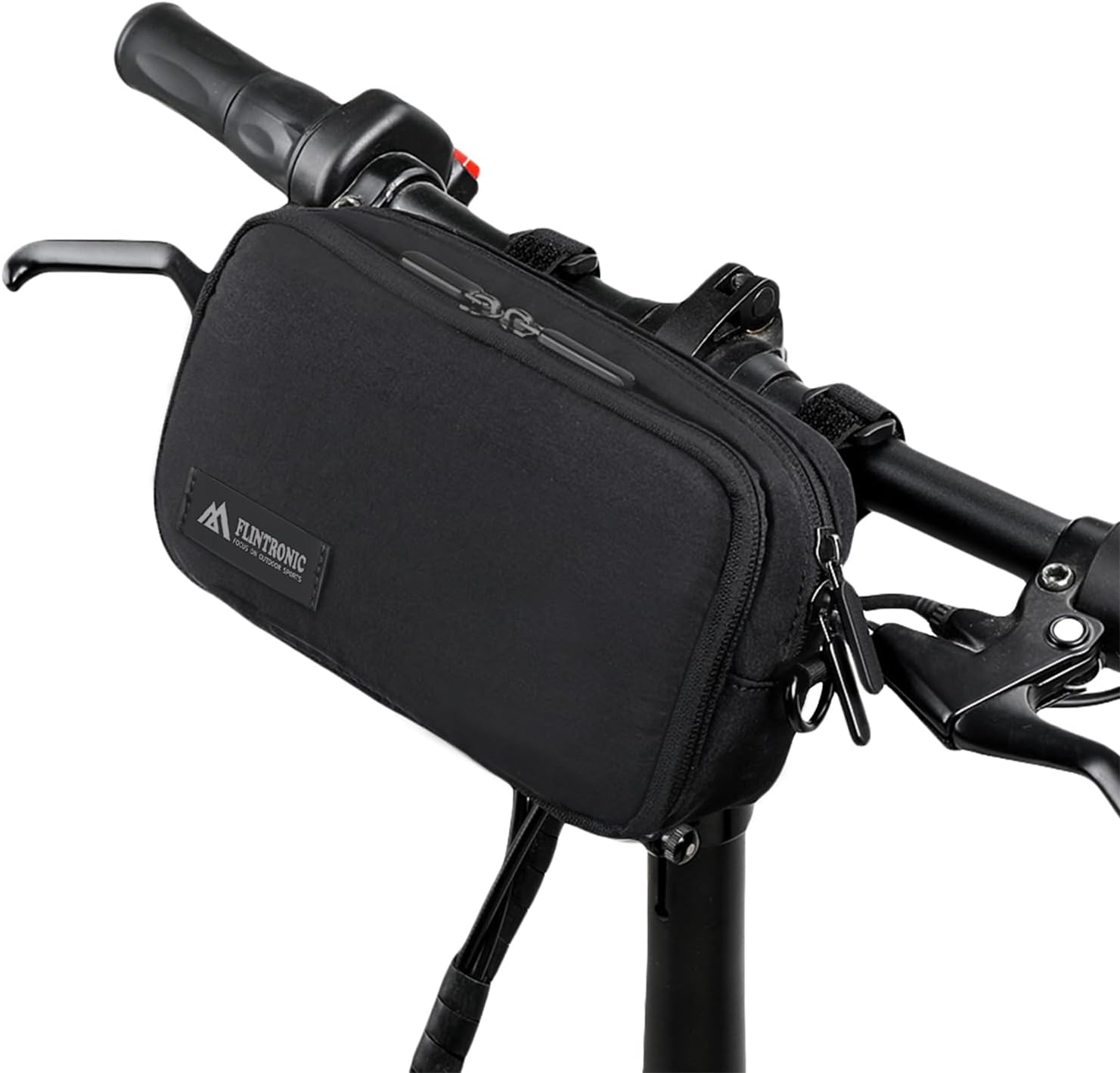 Fahrrad-fronttasche, Lenkertasche, Wasserdichte Fahrrad-fronttasche Mit Regenhülle, Verstellbare Schultertasche, Schwarz