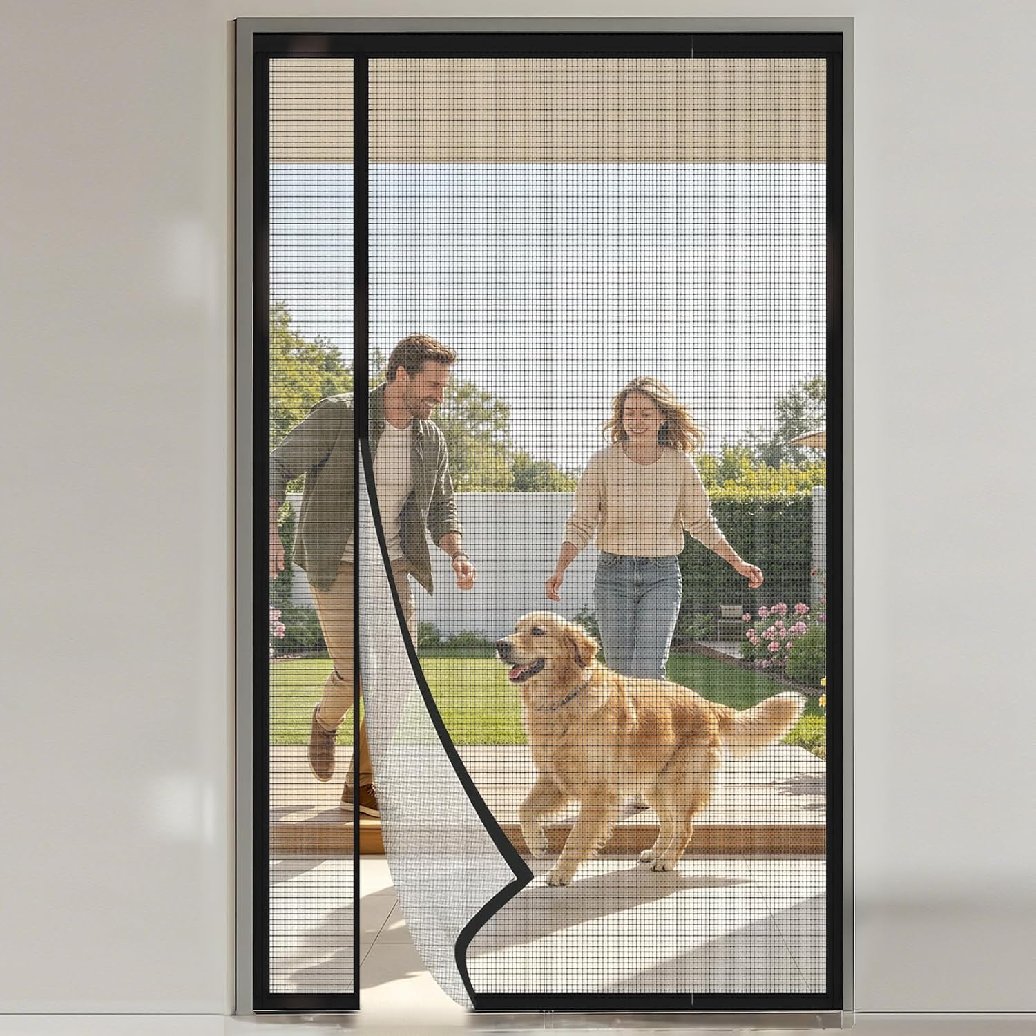 Magnetisches Tür- Und Fenster-moskitonetz (90 X 210 Cm), Kein Bohren Erforderlich, Mit Klebestreifen, Für Balkon- Und Schlafzimmertüren