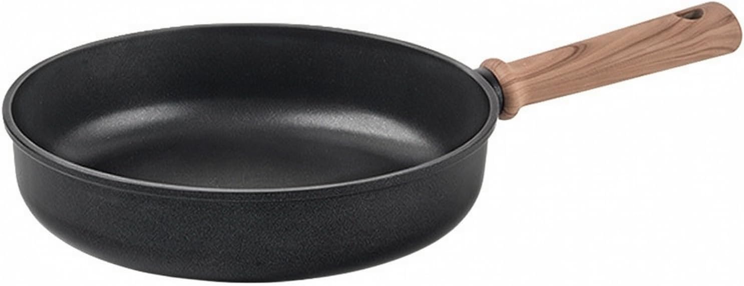 Dicke, Schwarze Titan-bratpfanne Mit Antihaftbeschichtung Und Verbundboden, Vielseitiges Küchenutensil Für Die Vielbeschäftigte Küche, 24 Cm, Bratpfanne Ohne Deckel