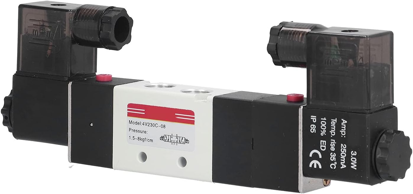 4v230c-08 Pneumatisches Magnetventil 3 Positionen 5 Wege Dc24v (dc12v)