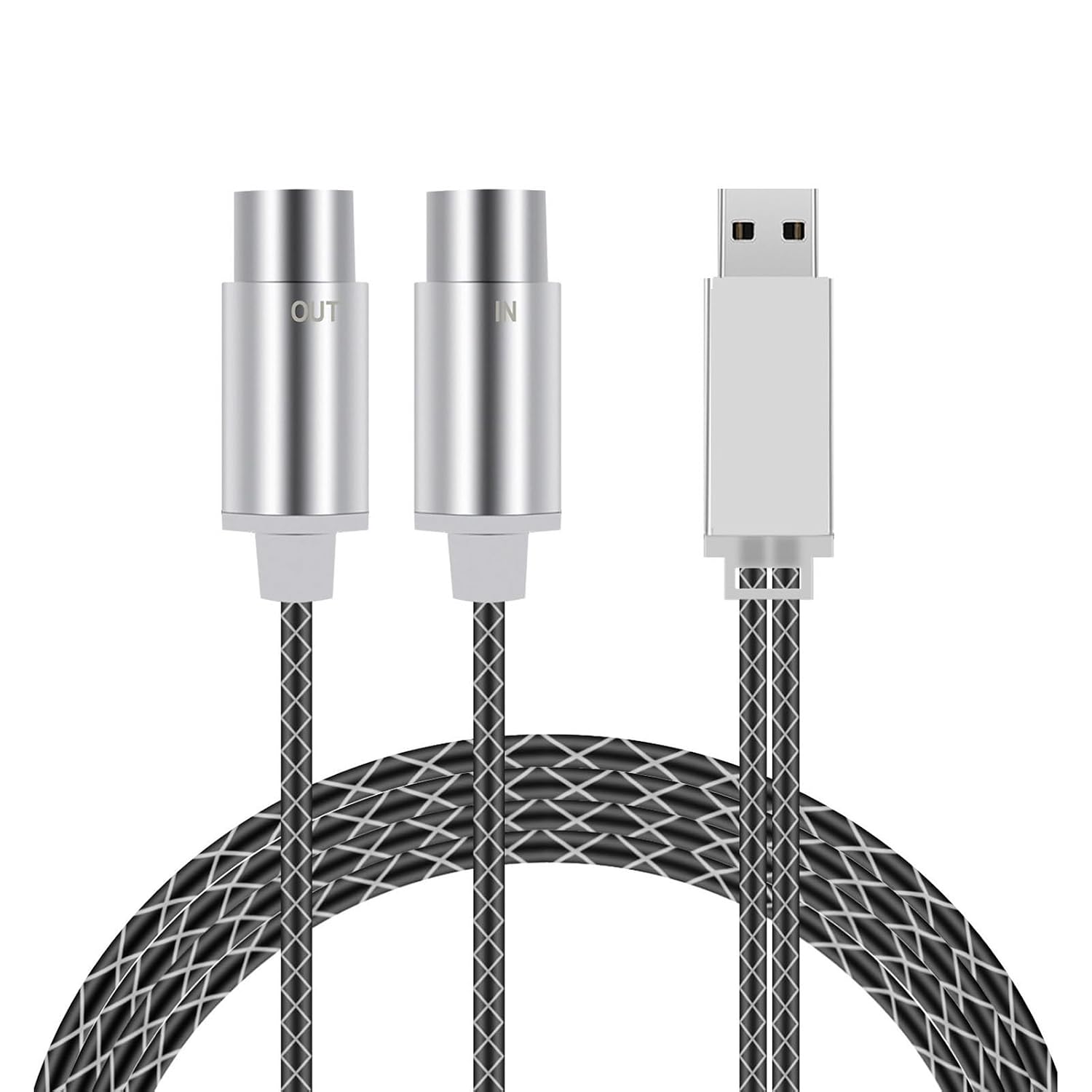 Midi-zu-usb-kabel, 1,8 M (5,9 Fuß) Langes, Geflochtenes Nylonkabel Zum Anschluss