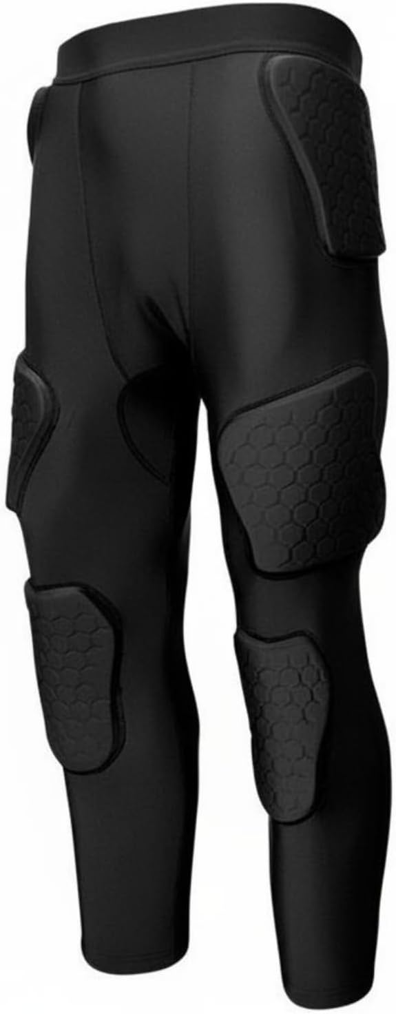Schutzhose Für Erwachsene, Gepolsterte Torwarthose, Kompressionsshorts, Sporthose Mit Stoßdämpfendem Eva-schaum Und Gürtel, Numeric10, Schwarz