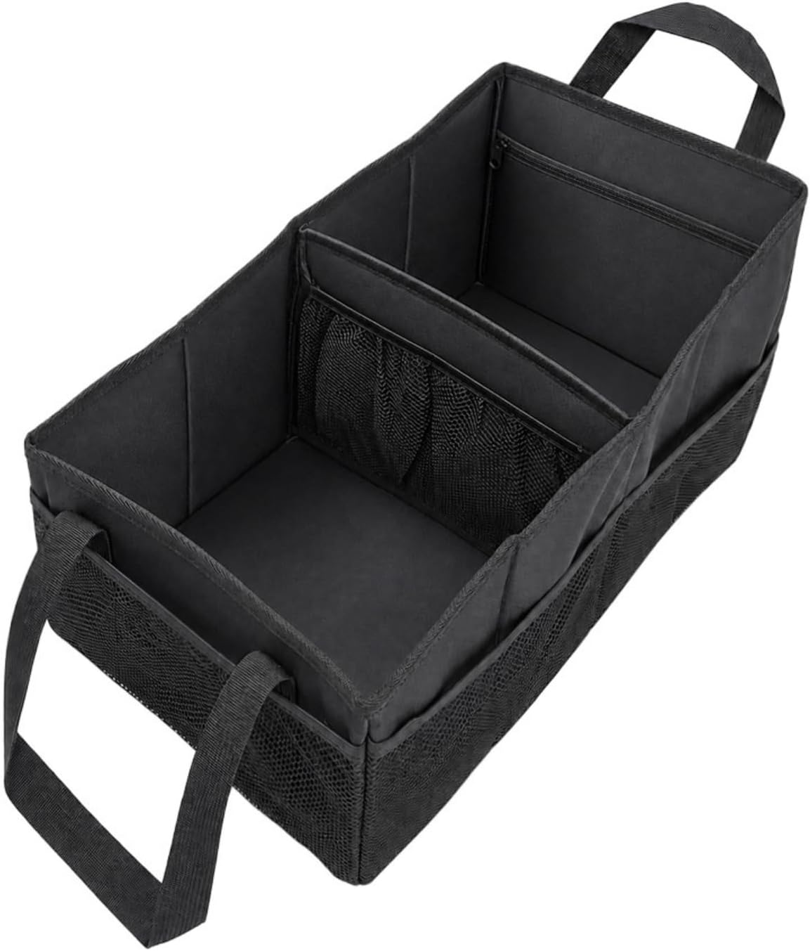Faltbarer Auto-organizer Praktische Außentaschen Mit Drahtverstärkung, Sicherer Gurtverschluss, Faltbarer Organizer Für Den Kofferraum