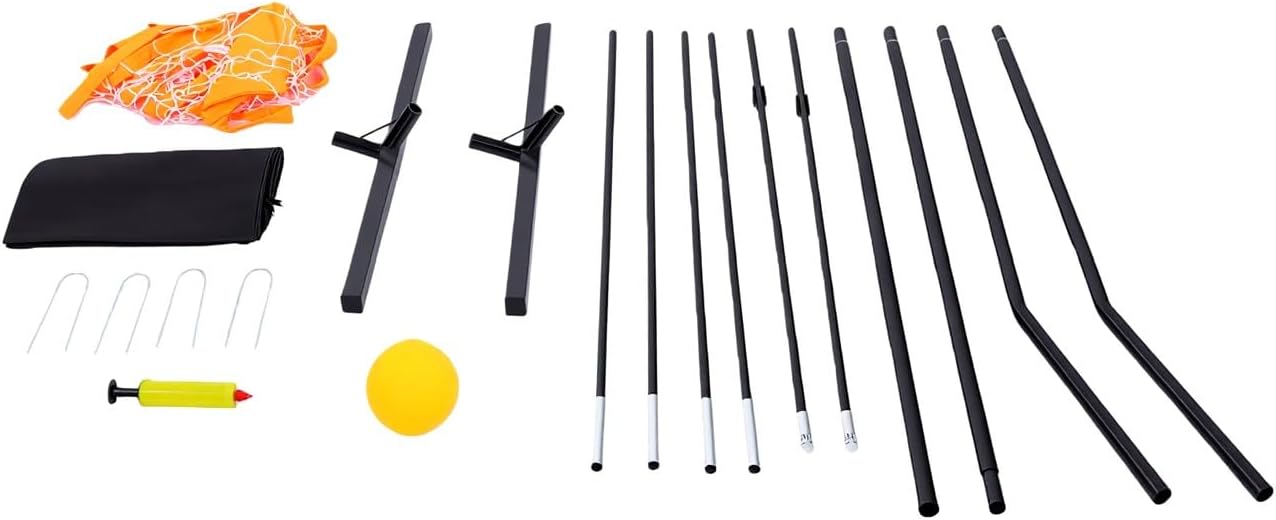Tragbares Volleyballnetz Mit Ball Und Aufbewahrungstasche, 12 X 8 Fuß