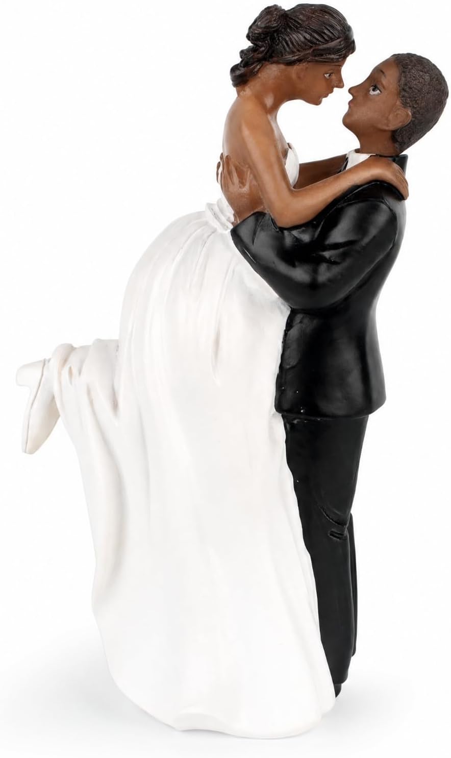 Hochzeitstortenfigur Eines Ehepaares, Tortendekoration, Hochzeitsfigur, Handbemaltes Kunstharz, Feine Details, Romantisches Souvenir, Schwarz