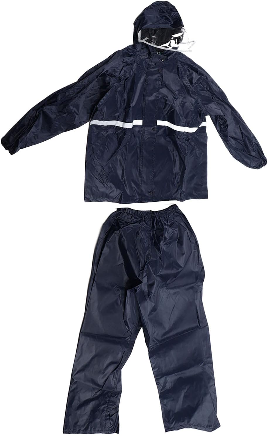 Herren-regenanzug, Atmungsaktive Jacke, Hose Mit Transparentem Hutschirm, Wasserdichter Regenmantel Zum Angeln Und Wandern (oxford)