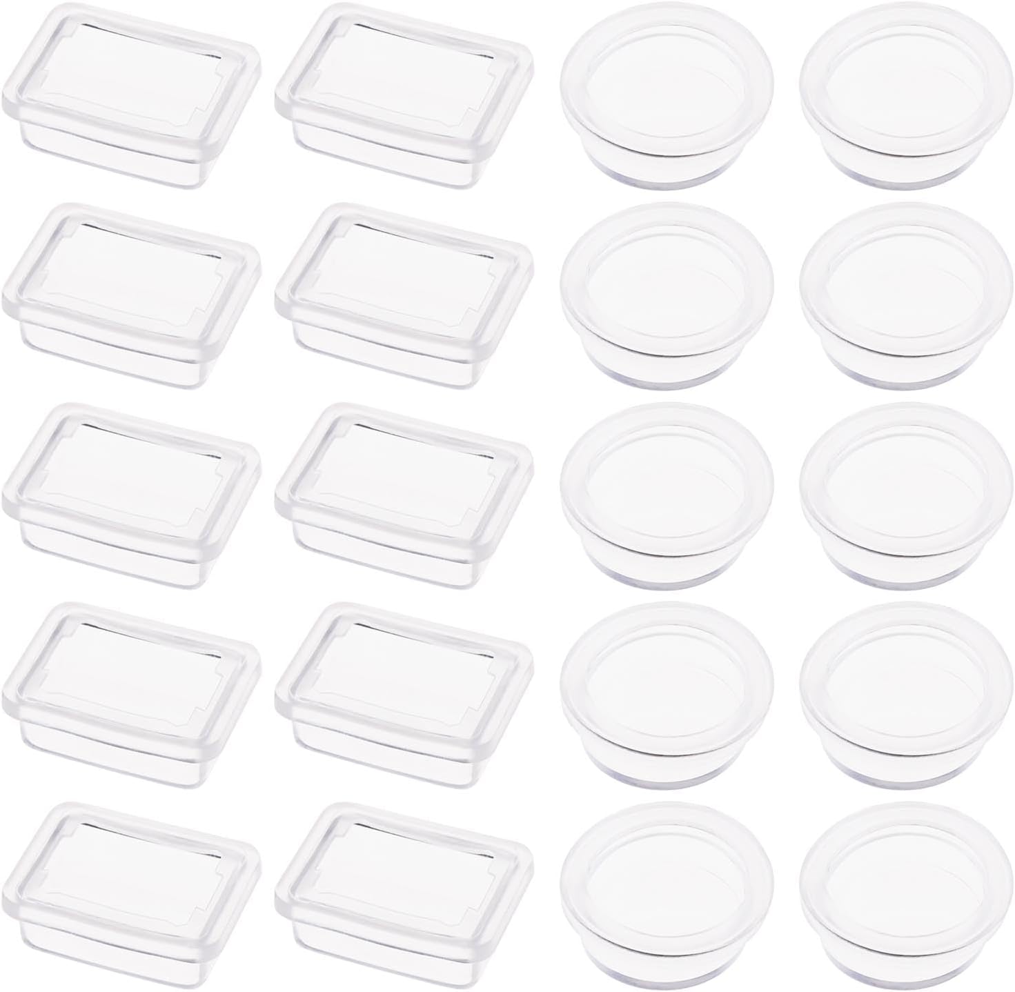 20 Stück Weiche, Wasserdichte Silikon-schutzkappen Für Runde Und Quadratische Wippschalter, Transparent, Passend Für Boots-wippschalterzubehör
