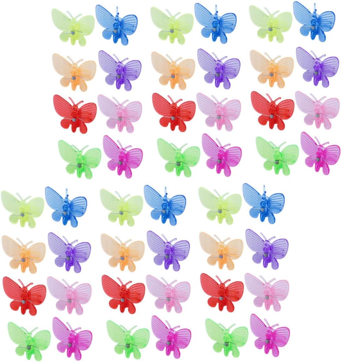 80 Orchideenclips, 3,5 Cm, Transparenter Kunststoff
