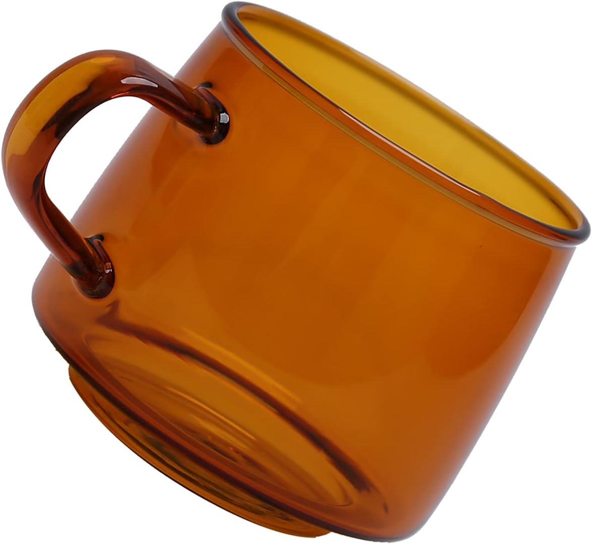 350 Ml Kaffeebecher Aus Borosilikatglas, Durchsichtiger Becher Mit Henkel Für Kaffee Und Tee Zu Hause