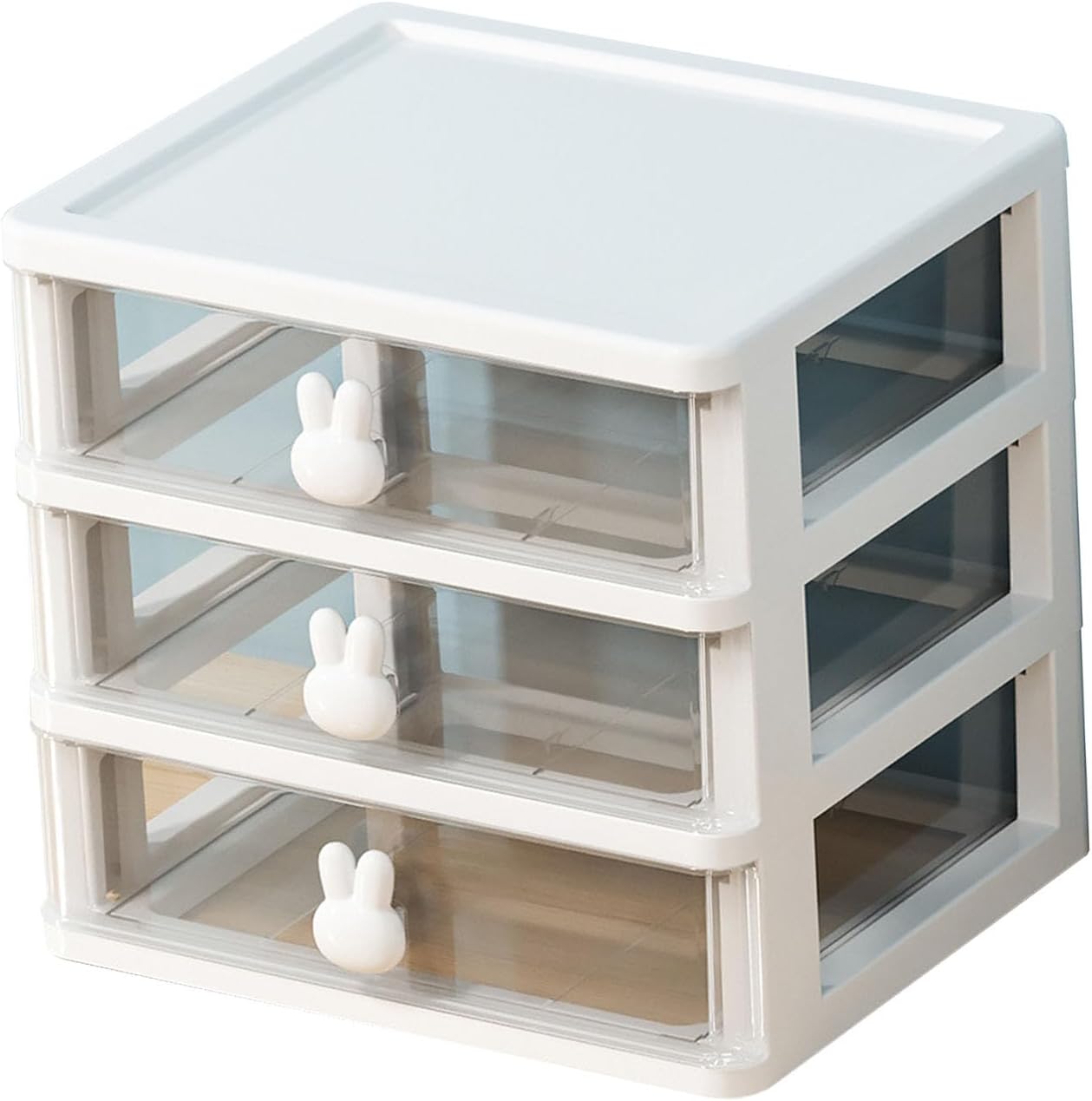 Transparente Aufbewahrungsbox Aus Kunststoff Mit 3 Schubladen Und Transparentem Design Für Bürobedarf, Make-up Und Kosmetikartikel