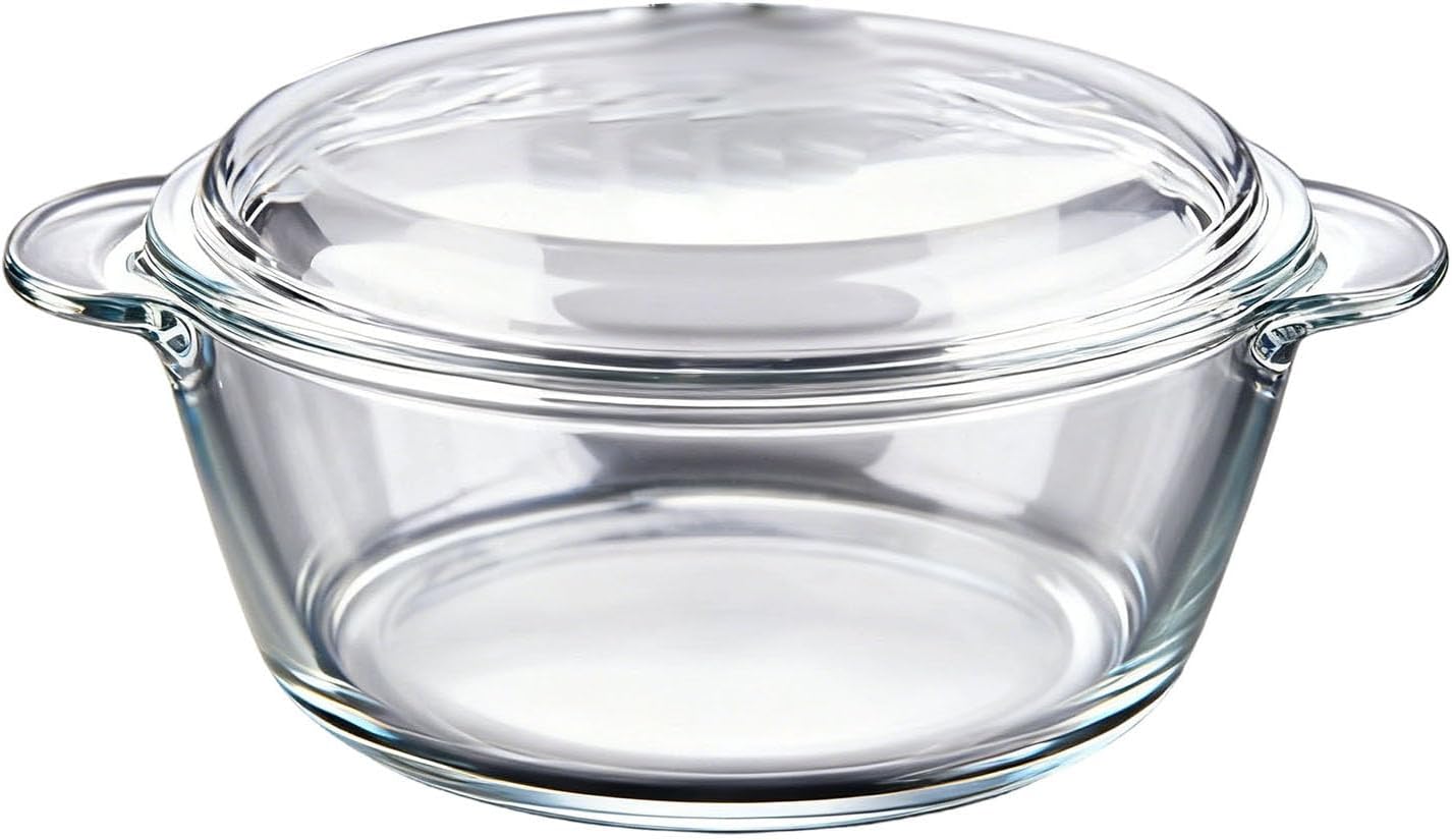 Glas-auflaufform, Backform Aus Hochwertigem Borosilikatglas, Backformen Mit Deckel, Gleichmäßige Wärmeverteilung Und Große, Griffige Griffe, Ideal (s