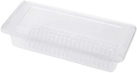 Transparenter Pp-lebensmittelbehälter Mit Abtropfgitter, Stapelbarer Kühlschrankorganizer Für Obst, Gemüse Und Fleisch