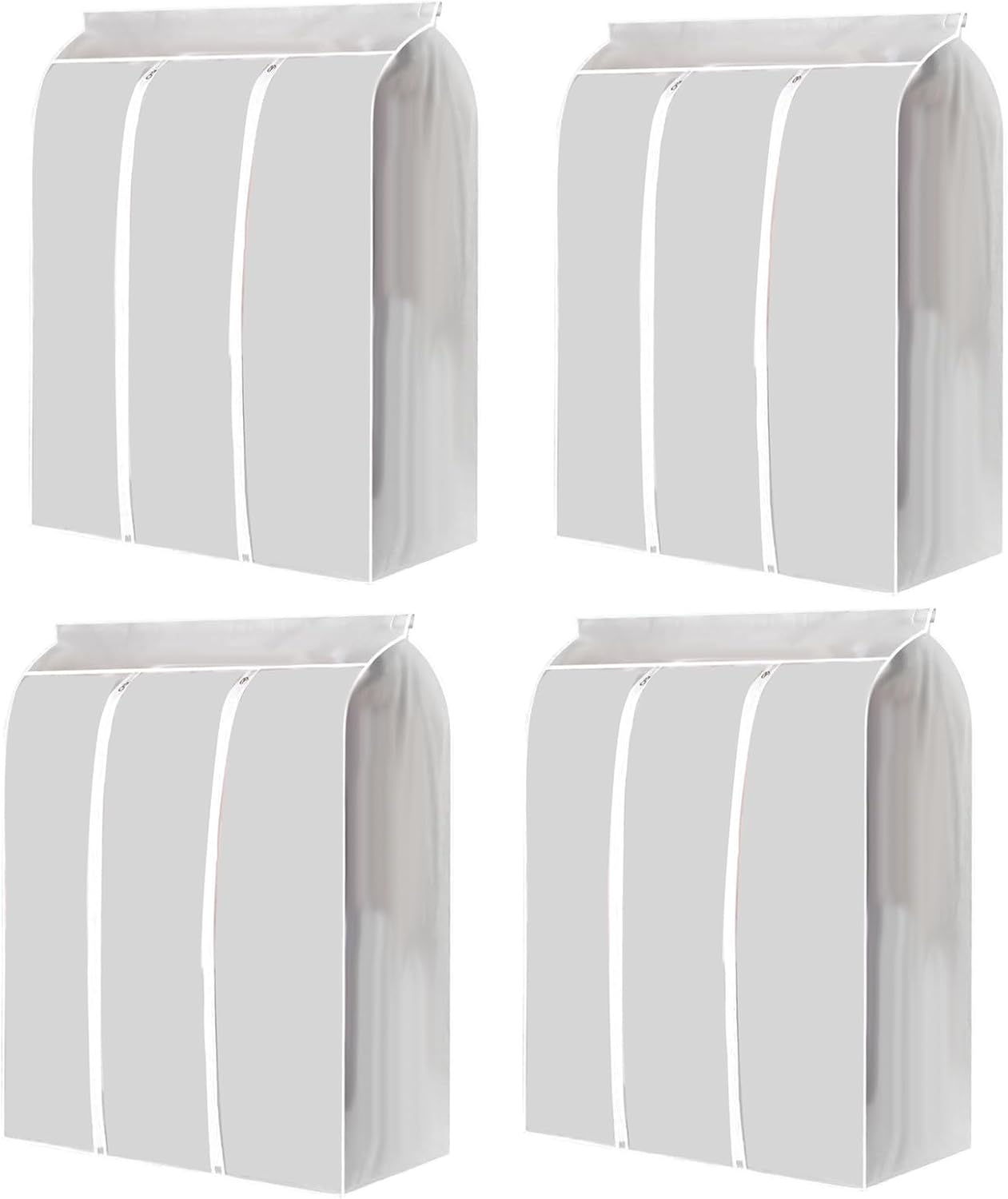 Set Mit 4 Hänge-kleideraufbewahrungsbeuteln, 50 X 100 X 120 Cm, Aus Durchscheinendem Eva Mit Leichtgängigem Reißverschluss, Ideal Zur Organisation Ihres Kleiderschranks (4 Stück)