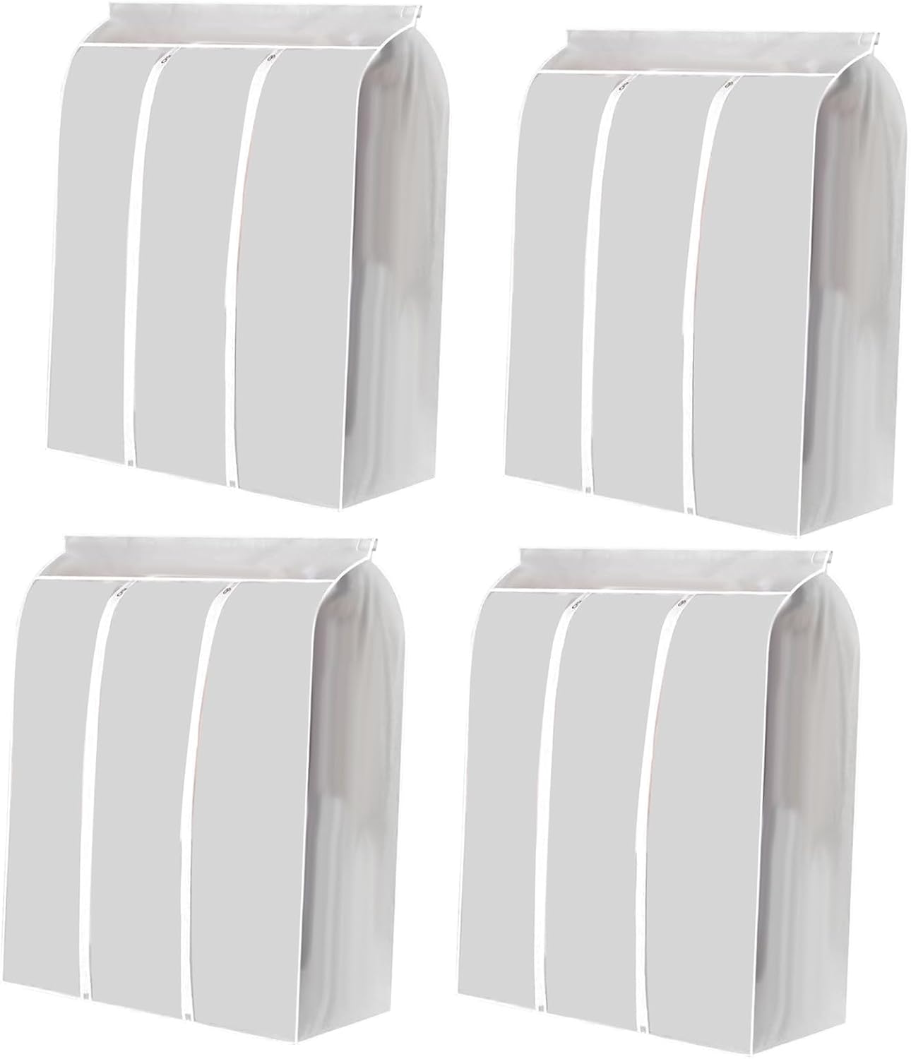 Große Kleidersäcke Für Reisen, 4er-pack Transparenter Reißverschluss, Staubdicht, Knitterfrei, Eva-material, Aufbewahrung Für Anzüge Und Mäntel