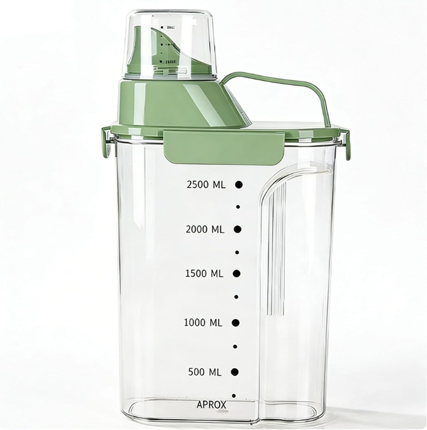 3-liter-reisbehälter Aus Transparentem Kunststoff, Luftdicht, Spender Für Trockenlebensmittel Mit Messbecher, Ideal Für Die Organisation Der Küchenvorratskammer, Mehlbehälter