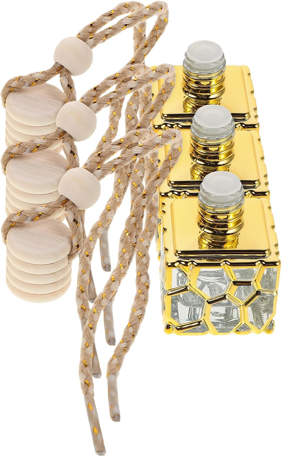 3-teiliges Set Tragbarer Parfümflaschen, 10 Ml Quadratische, Nachfüllbare Und Wiederverwendbare Reiseparfümflaschen Aus Glas Und Aluminiumlegierung, Für Diy Und Büro