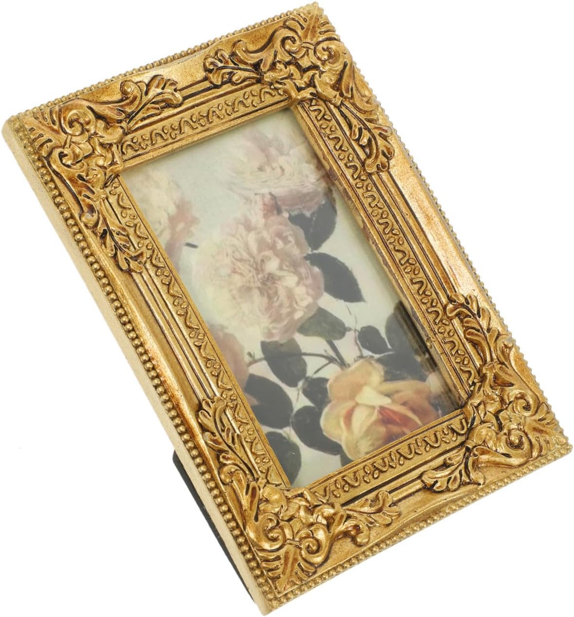 Wandbilderrahmen Aus Kunstharz Im Retro-stil Mit Goldfinish, Hochwertige Verarbeitung Und Textur, Ideal Für Wohnzimmer Oder Ladendekoration.