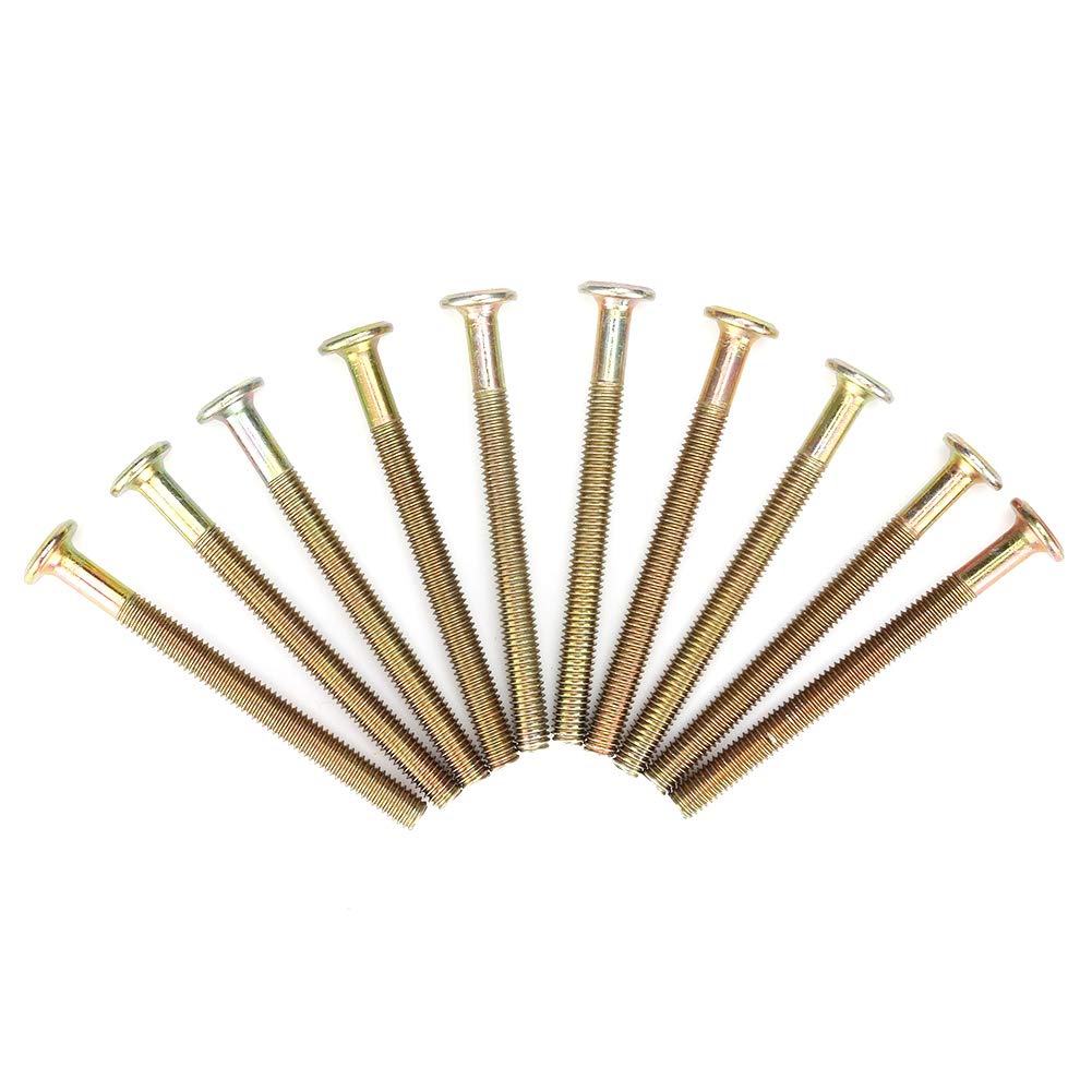 10 Stück M6-möbelschrauben Aus Kohlenstoffstahl, 70 Mm, Mit 6-mm-muttern Zur Befestigung 10 Stück M6-innensechskantschrauben, 70 Mm, Mit Muttern Zur Befestigung.