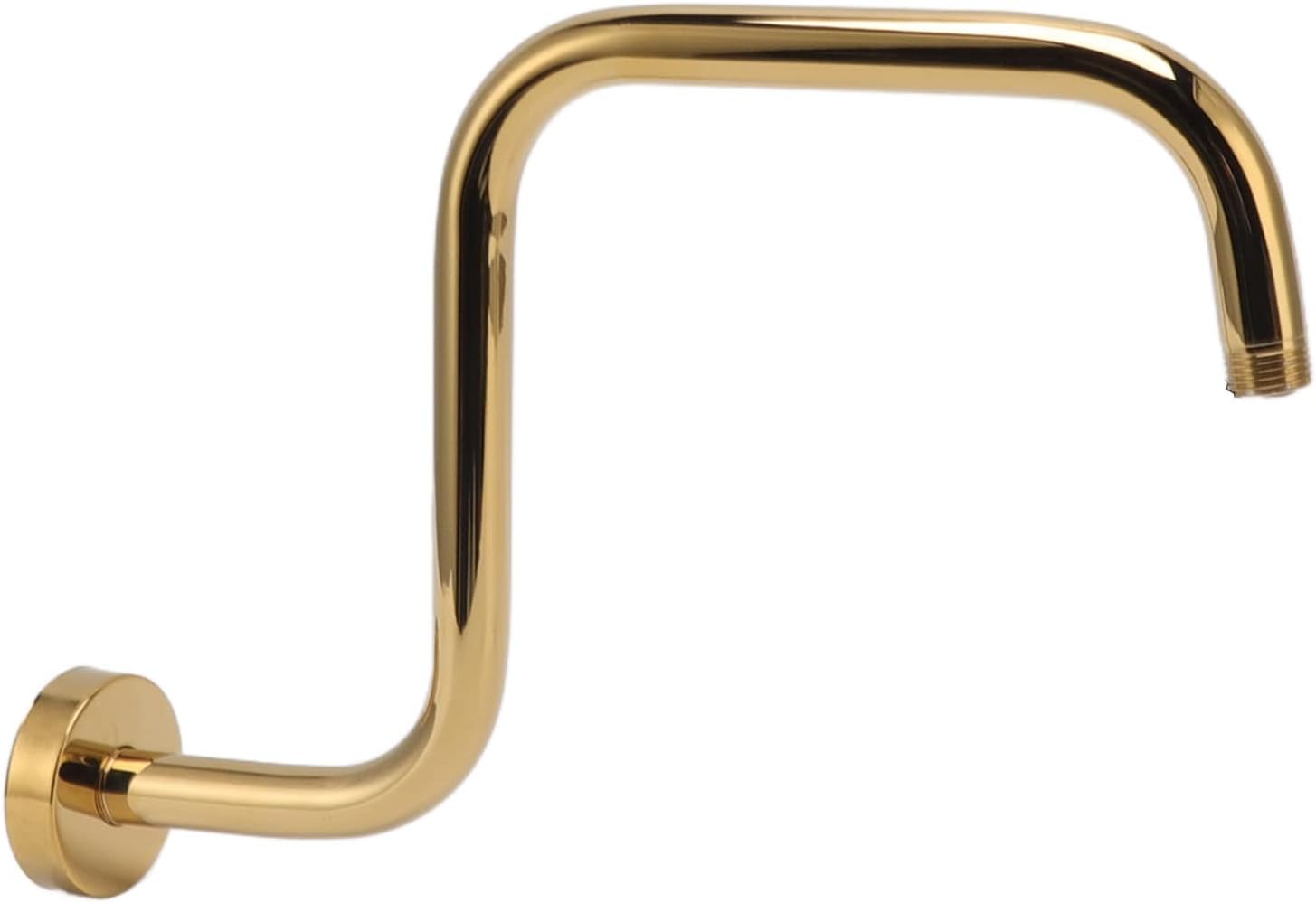 S-förmiger Duscharm, 12 Zoll, Gold