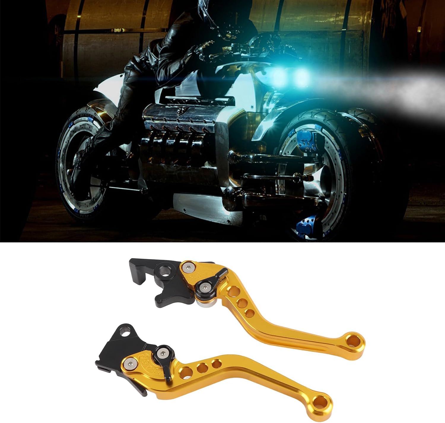 Paar Cnc-gefräste Aluminium-bremshebel Für Motorrad Und Trommelbremse