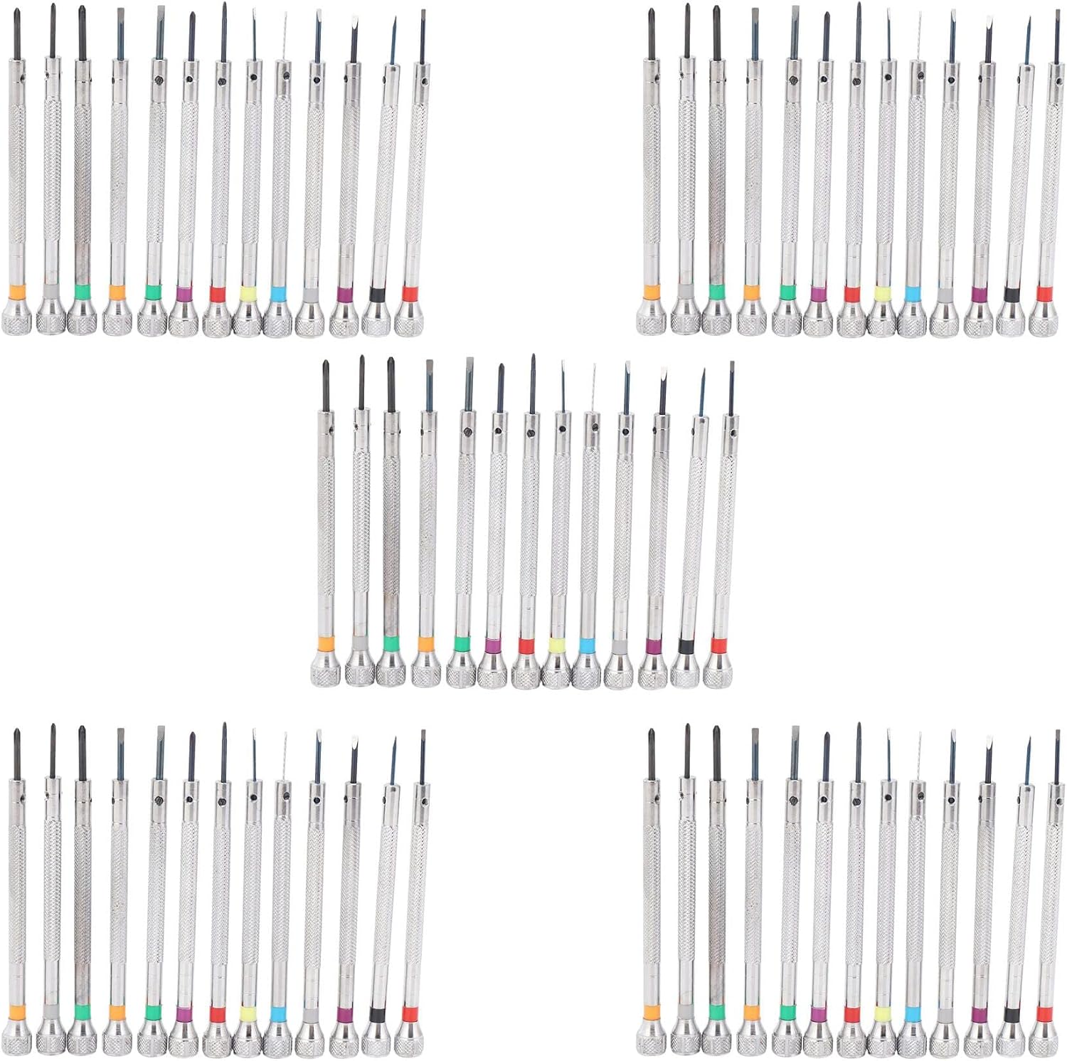 0,6 Mm–2,0 Mm, 65-teiliges Neues Uhrmacherschraubendreher-set Für Uhren- Und Brillenklingen, Verschiedene Schlitzschraubendreher-sets