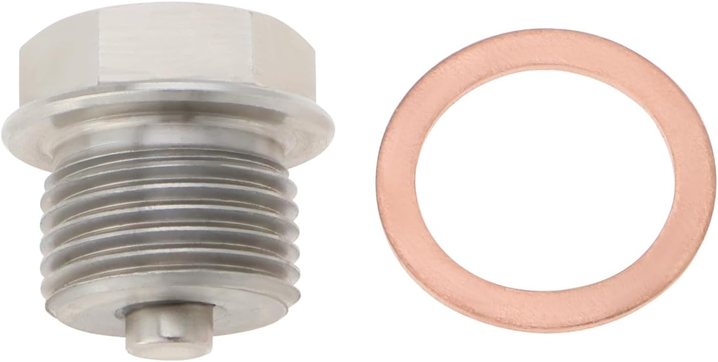 Magnetische Kurbelgehäuse-ablassschraube Aus Edelstahl, M18 X 1,5 Mm, Mit Kupfer-dichtungsring Für Die Meisten Fahrzeuge