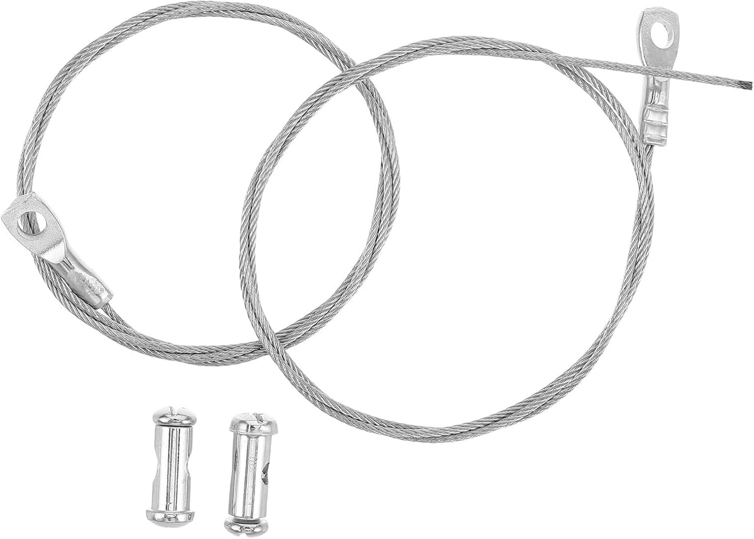 Set Mit 2 Silberfarbenen Sicherheitskabeln Aus Metall Für Deckenventilatoren Und Leuchten, Glatte, Gratfreie Oberfläche, Für Sommerpartys In Wohnzimmern Oder Restaurants