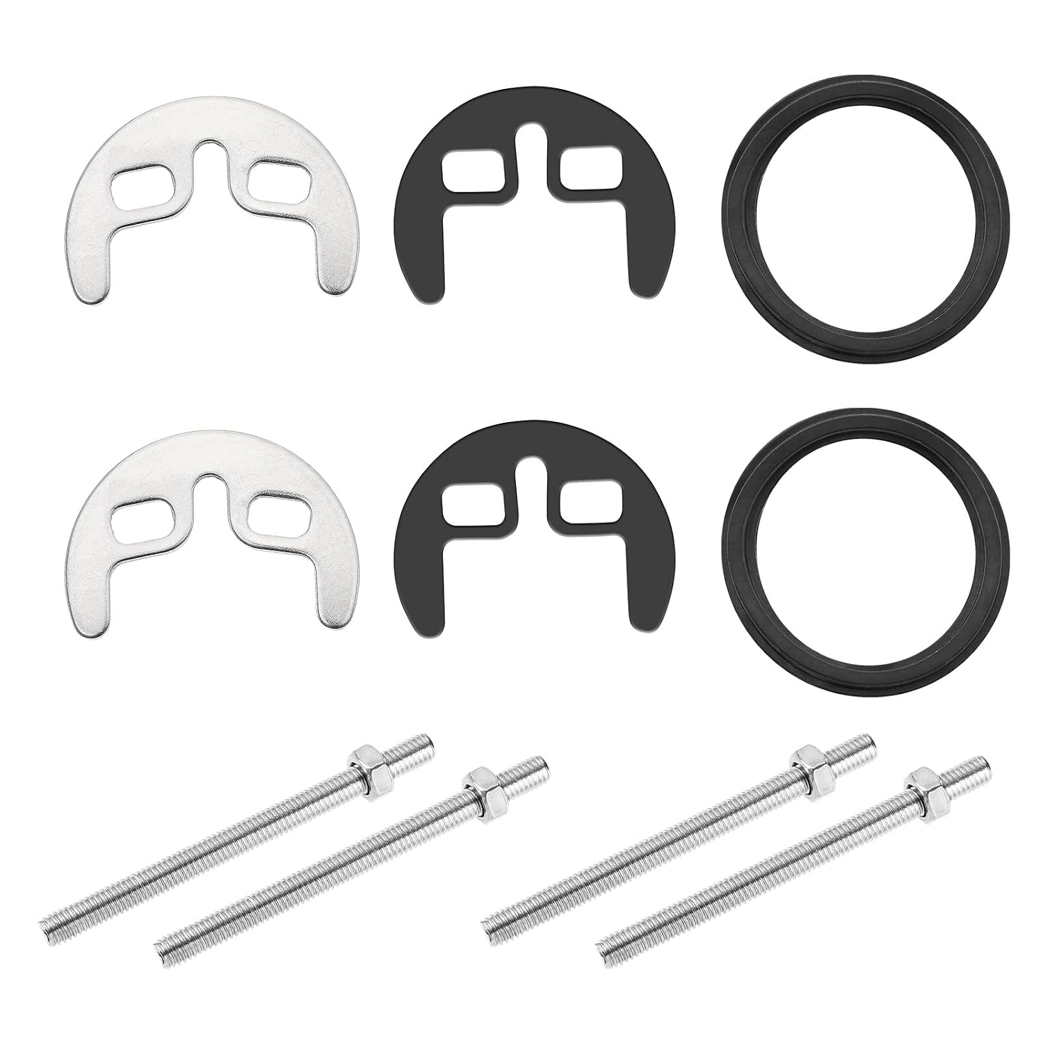 Set Mit 2 Edelstahl-zweiloch-einhebel-mischbatterie-befestigungssets Für Küchen- Und Badezimmerwaschbecken