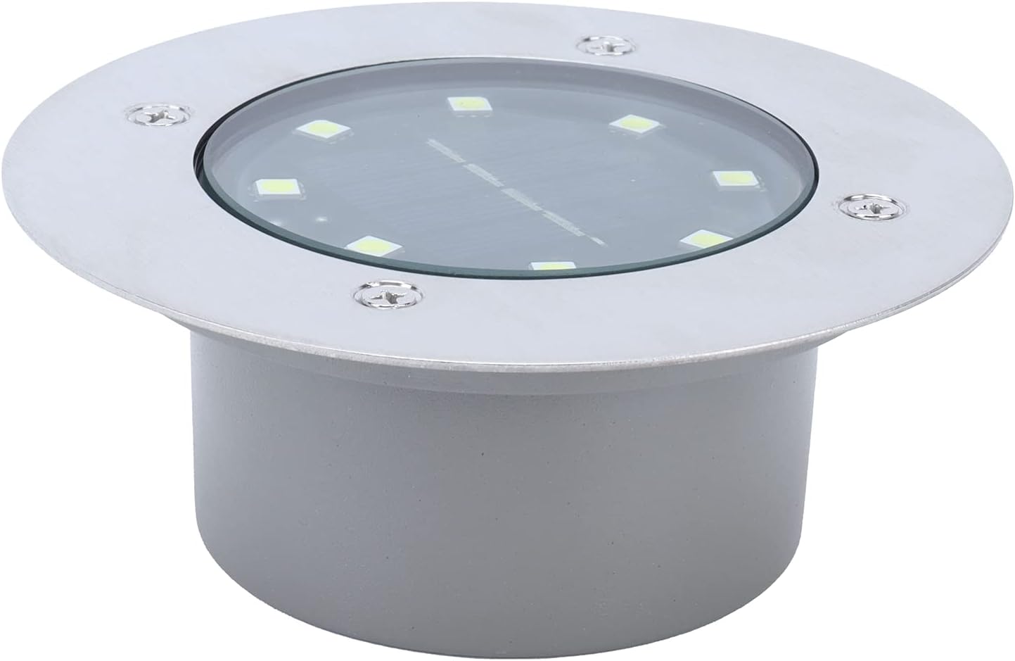 Solarbetriebene Bodeneinbauleuchte, Wasserdichte Led-gartenleuchte Mit Weißem Licht Für Den Außenbereich