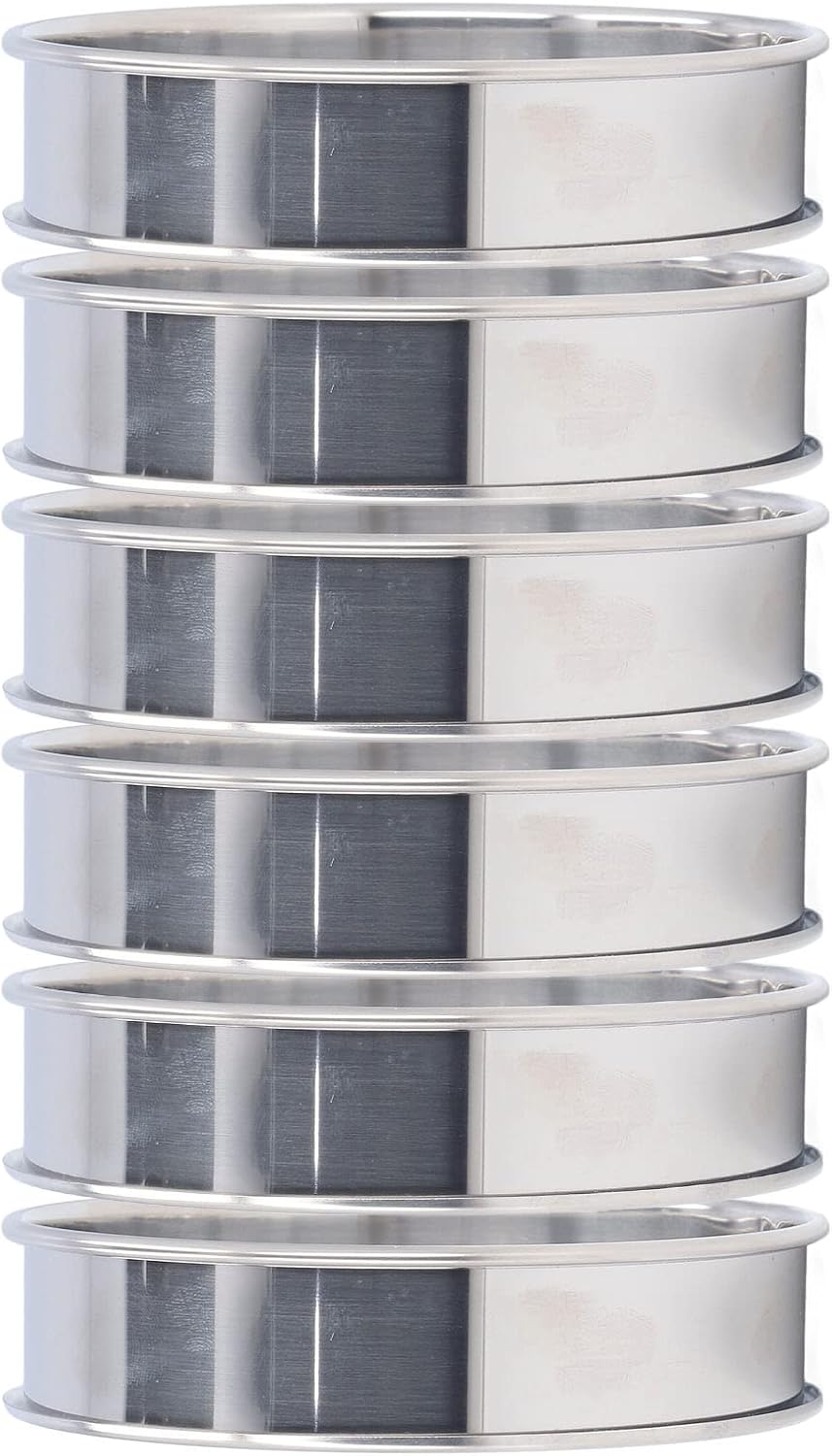Stück Crumpet-ringe Aus Edelstahl, 8 Cm / 3,1 Zoll, Doppelwalzen-design, Einfaches Herauslösen Für Englische Muffins, Kuchen, Desserts, Diy-backwerkzeuge Für Die Küche (10