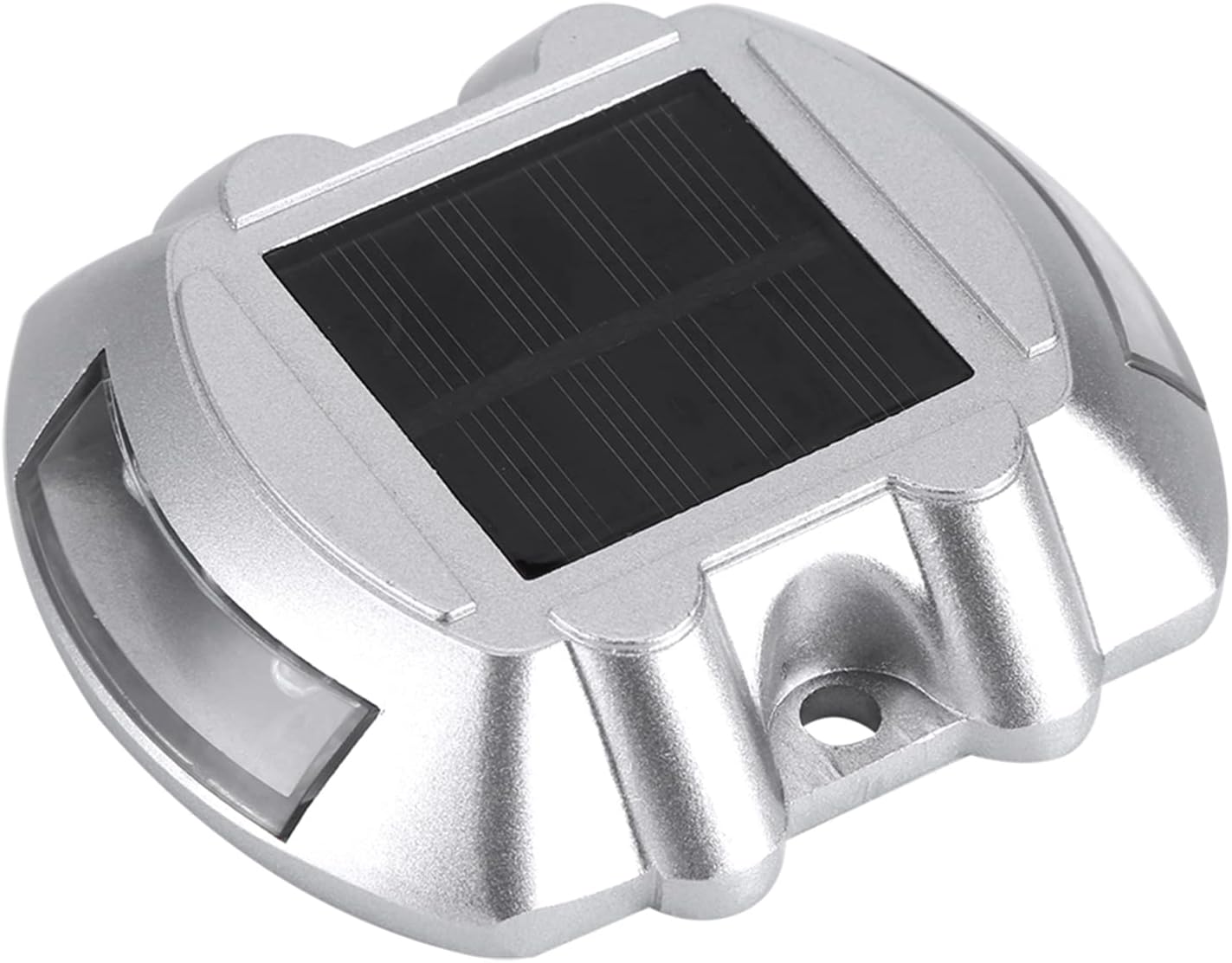 Led Solarleuchte Aus Aluminiumguss Für Den Außenbereich, Automatisches Aufladen, Sicherheitswarnleuchte Für Einfahrt, Treppe, Hof Und Straßenbeleuchtung (weißes Blinklicht)