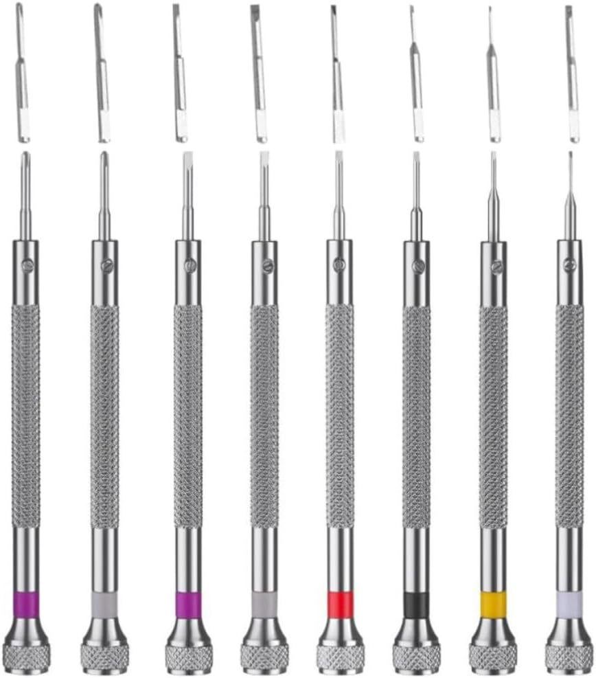 8-teiliges Reparaturschraubendreher-set Aus Silberfarbenem Stahl, 8