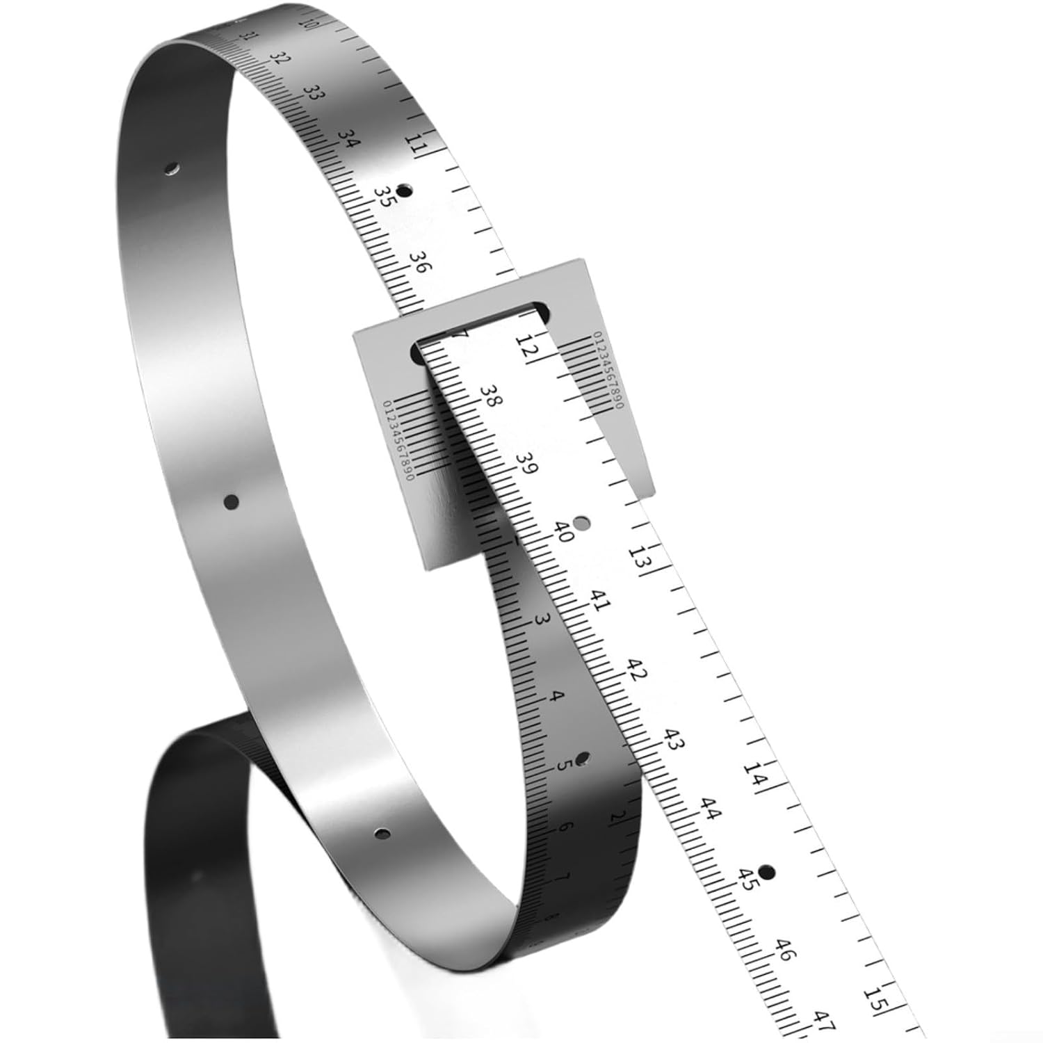 Pi-durchmesser-messband, Edelstahllineal Mit Doppelskala 0–1200 Mm, Präzise Eingravierte Markierungen, Federstahlmaterial Für Industrielle Holzbearbeitung Und Heimwerkerprojekte.