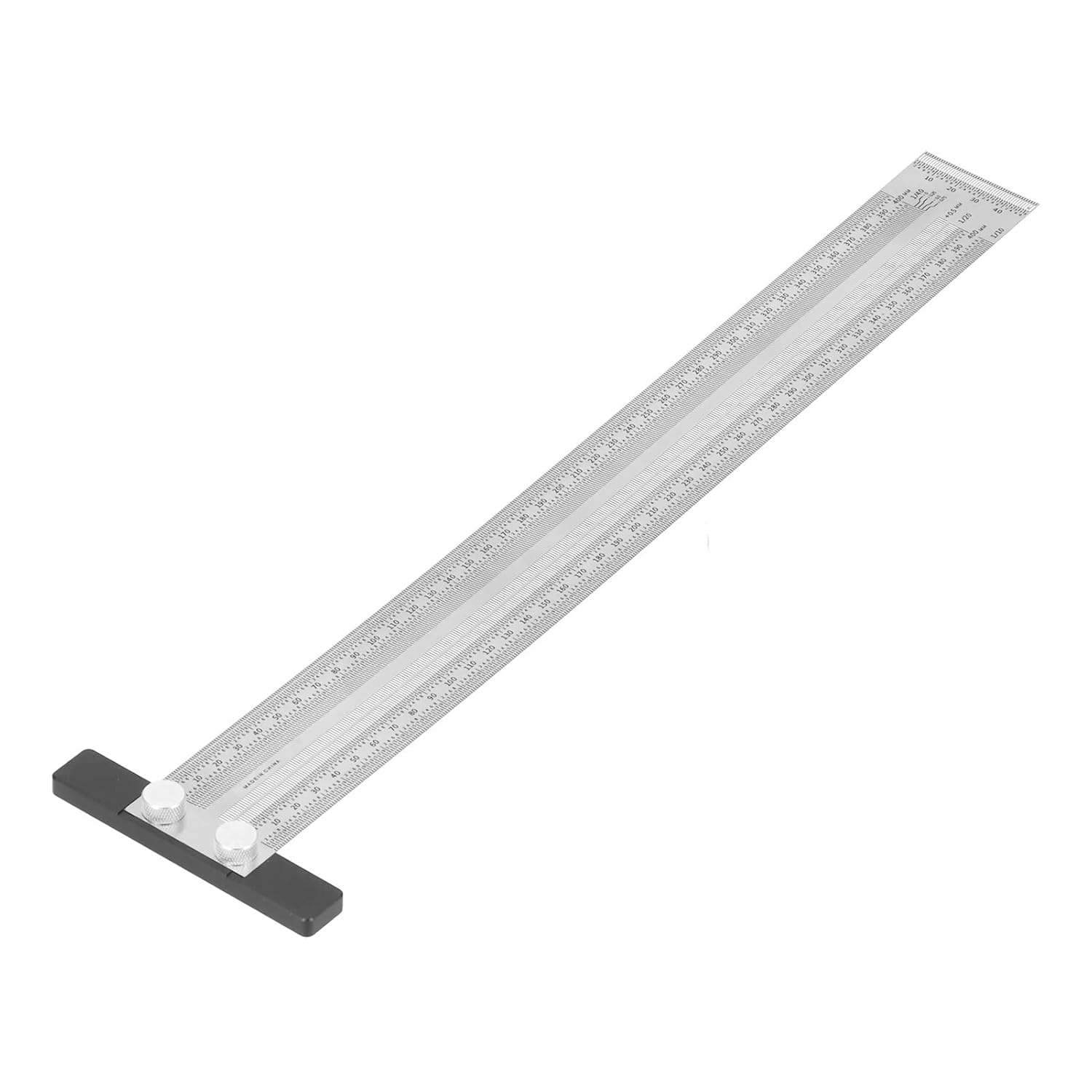 T-förmiges Messgitter Für Die Holzbearbeitung, 180 Mm Hochpräzise Markierungslehre Aus Edelstahl Für Schreinerarbeiten, Messung, Dekoration Und Design (400 Mm T-förmiges Lineal)