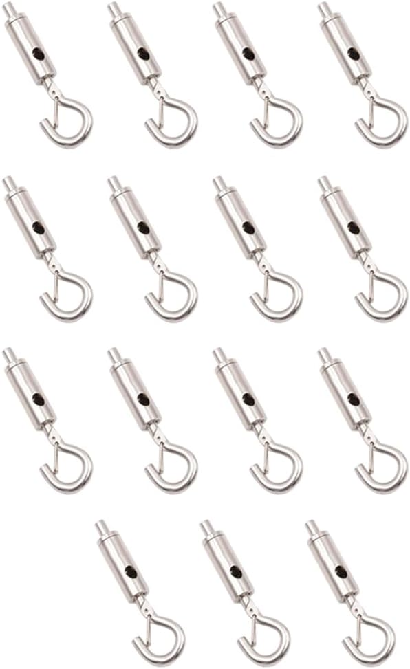 Set Mit 15 Verstellbaren Edelstahl-aufhängehaken Für Spiegel, Bilderleuchten, Pinnwände, Blumentöpfe (modell A)