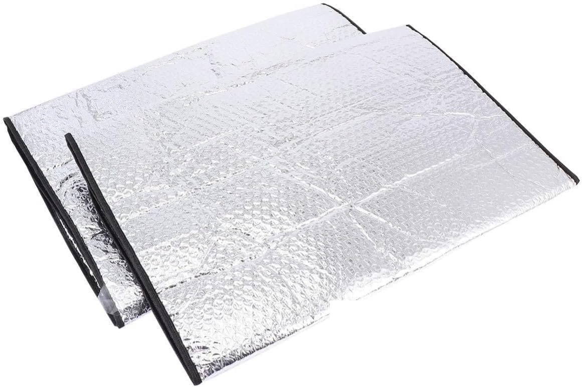 Outdoor-camping-klimaanlagenabdeckung Aus Silberisolierender Aluminiumfolie, Doppellagig, Regendicht, Leicht Zu Reinigen, Mit Elastischem Ring