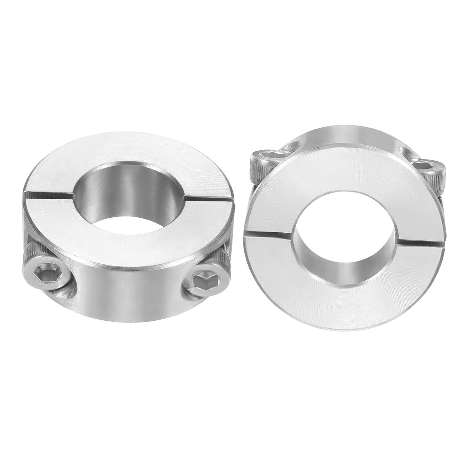 Stück Edelstahl-schraubkupplungsringe, Doppelt Geschlitzter Einstellring 18 Mm Innendurchmesser X 36 Mm Außendurchmesser X 13 Mm Höhe, Verriegelungs-wellenkupplungsklemme Mit Schraube