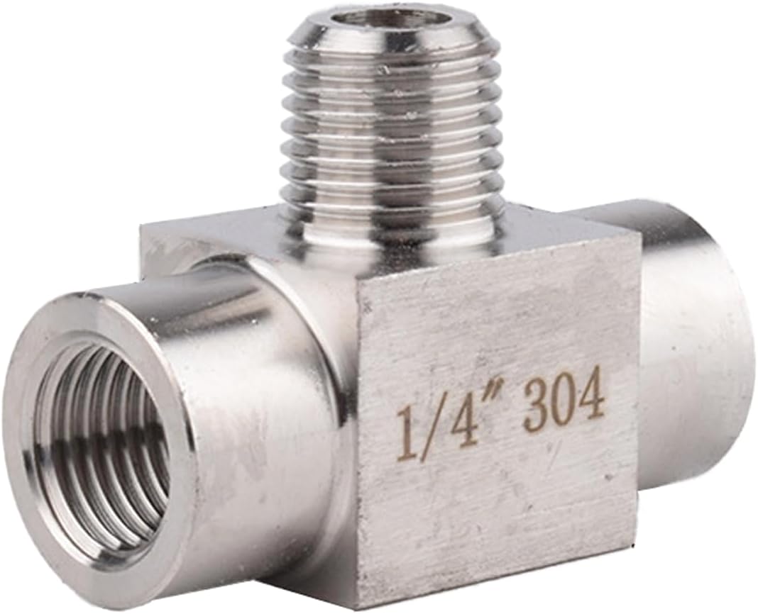 1/4" T-stück - 3-wege-edelstahl-teearmatur Für Trinkwasser (ig X Ag X Ig)