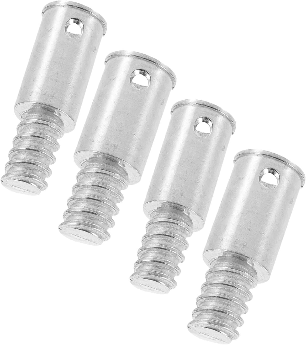 Gewindeadapter Für Besenstiel, 4 Stück, Silberfarbene Aluminiumlegierung, Sichere Und Verschleißfeste Verbindung, Haushaltsreinigung