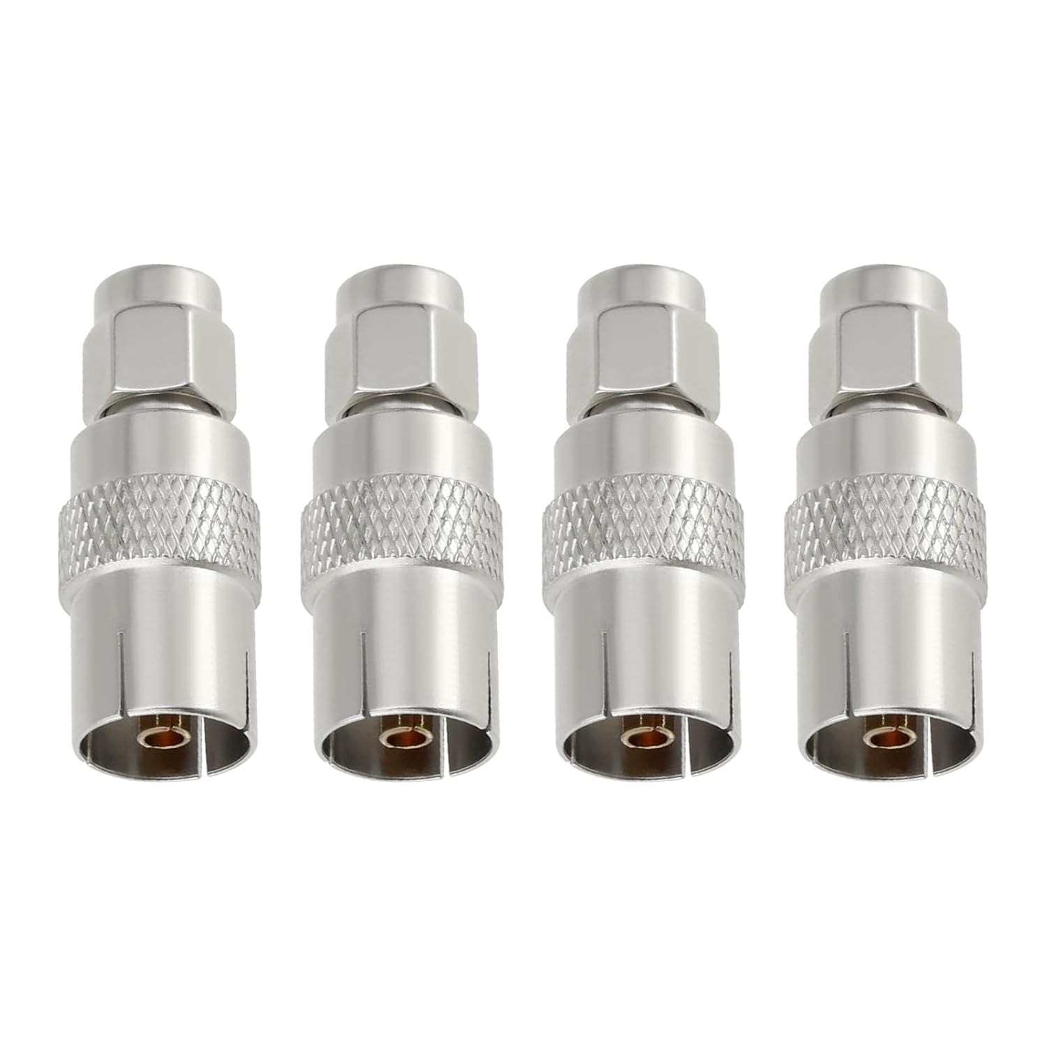 4er-pack Sma-stecker 50 Ohm Koaxial-tv-adapter, Sma-stecker Auf Iec-buchse Koaxial-dvb-t-tv-anschluss Für Antennenadapter, Verlängerungskabeladapter