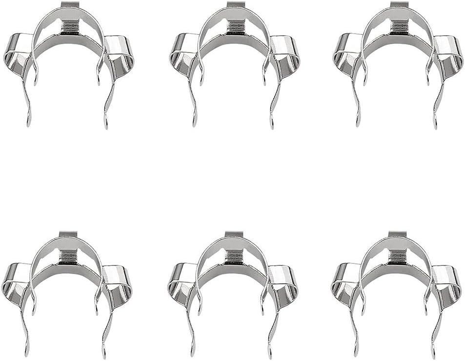 Set Mit 6 Labor-befestigungsklemmen, Kohlenstoffstahlgelenk – Laborarmatur – Für Laborglasgeräte – 21 Mm/28 Mm