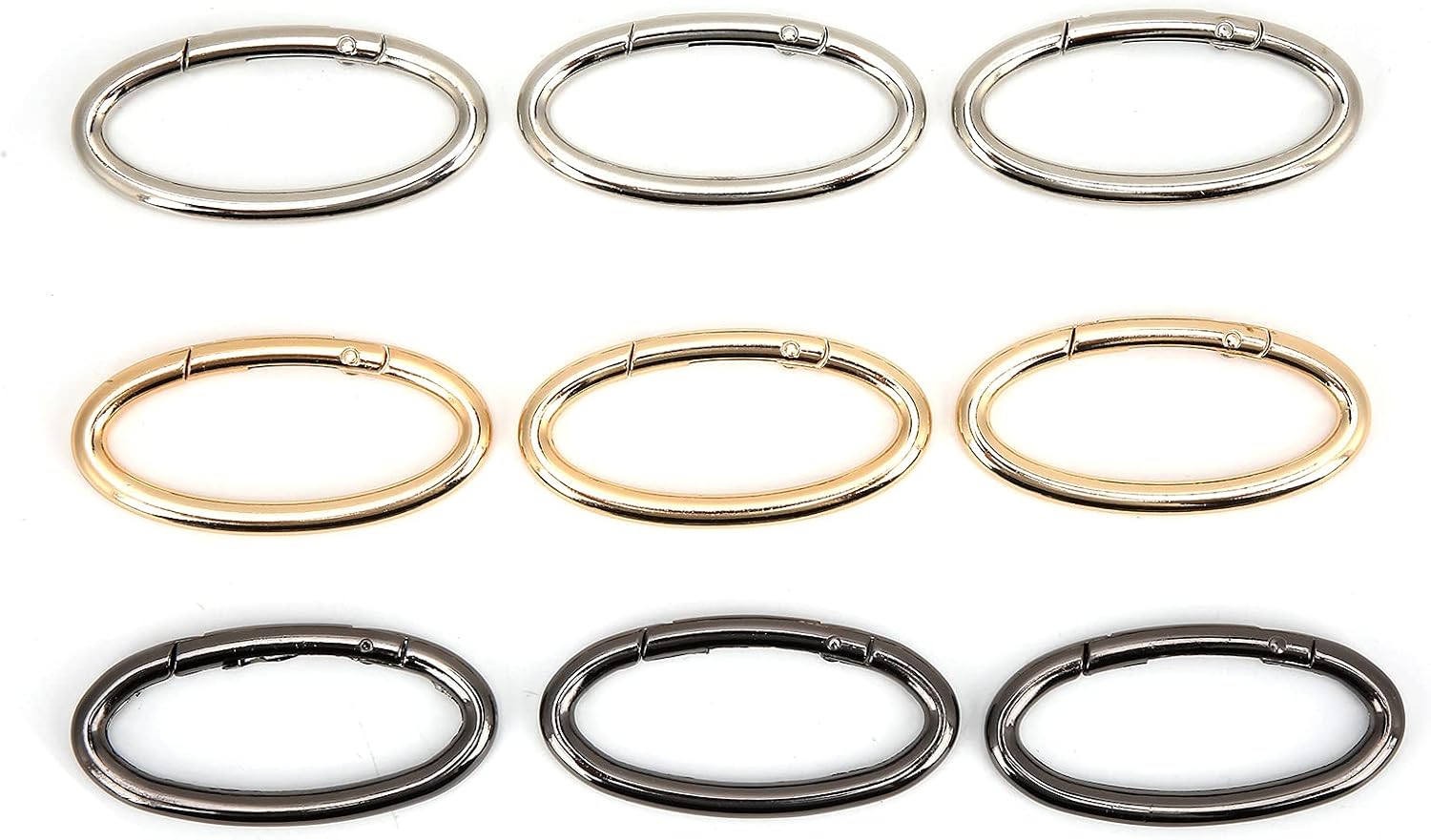 Ovaler, Offener Haken Aus Aluminiumlegierung, Federschnalle, Für Rucksäcke, Ketten, Diy-zubehör, Campingausrüstung, Outdoor-ausrüstung, 9 Stück (groß)