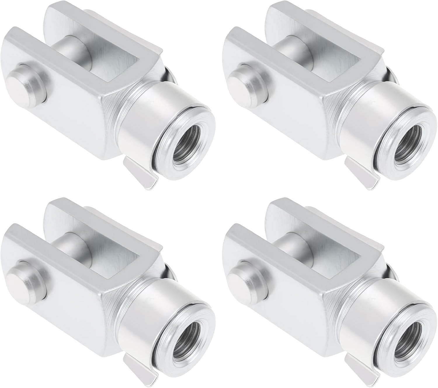 Satz Mit 4 Schnellkupplungs-gabelköpfen 5/16 Unf Mit Federbolzen Für Pneumatikzylinder, Länge 42 Mm